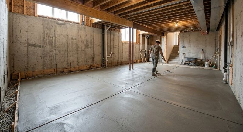 Basement Concrete Installation in Malvern, PA