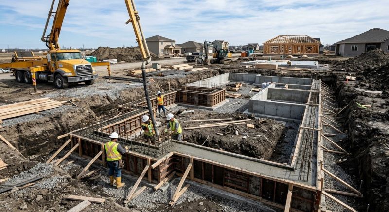 Concrete Foundation Installation in North Wales, PA