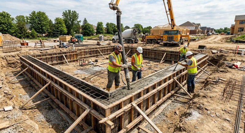 Foundation Wall Pouring in Hatfield, PA